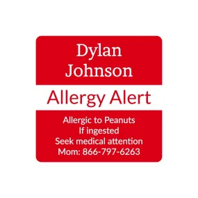 One Color Allergy Labels