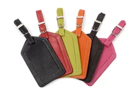 Oran - LT-01 Leather Luggage Tag - Orange