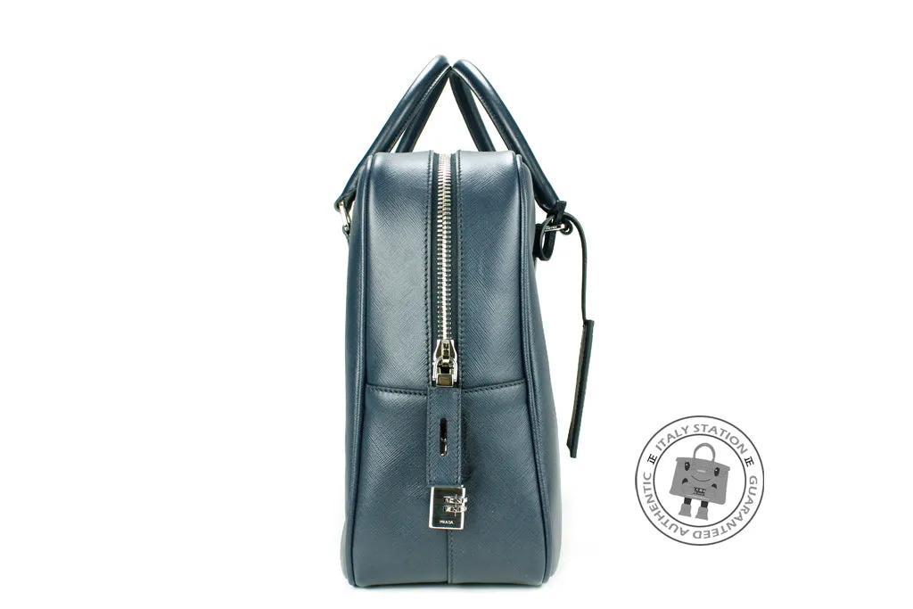 Prada VS0088 9Z2 Saffiano Travel Borsa DA Viaggio Baltico / F0216 Calfskin Briefcases Shw