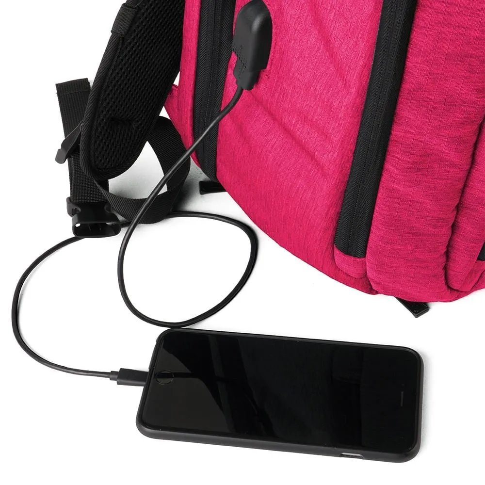 ProShield Smart Bulletproof Backpack   Charging Bank - Hot Pink