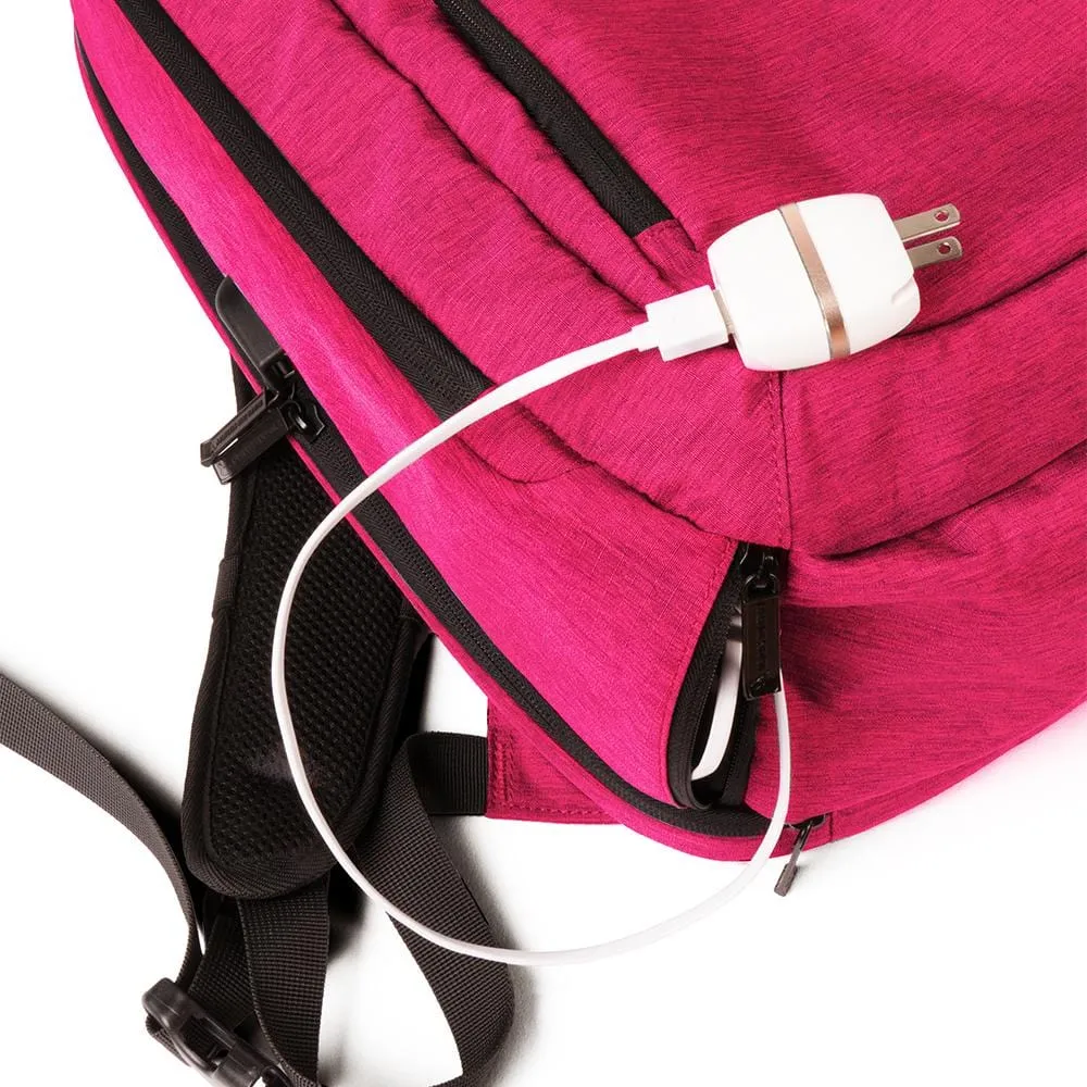 ProShield Smart Bulletproof Backpack   Charging Bank - Hot Pink