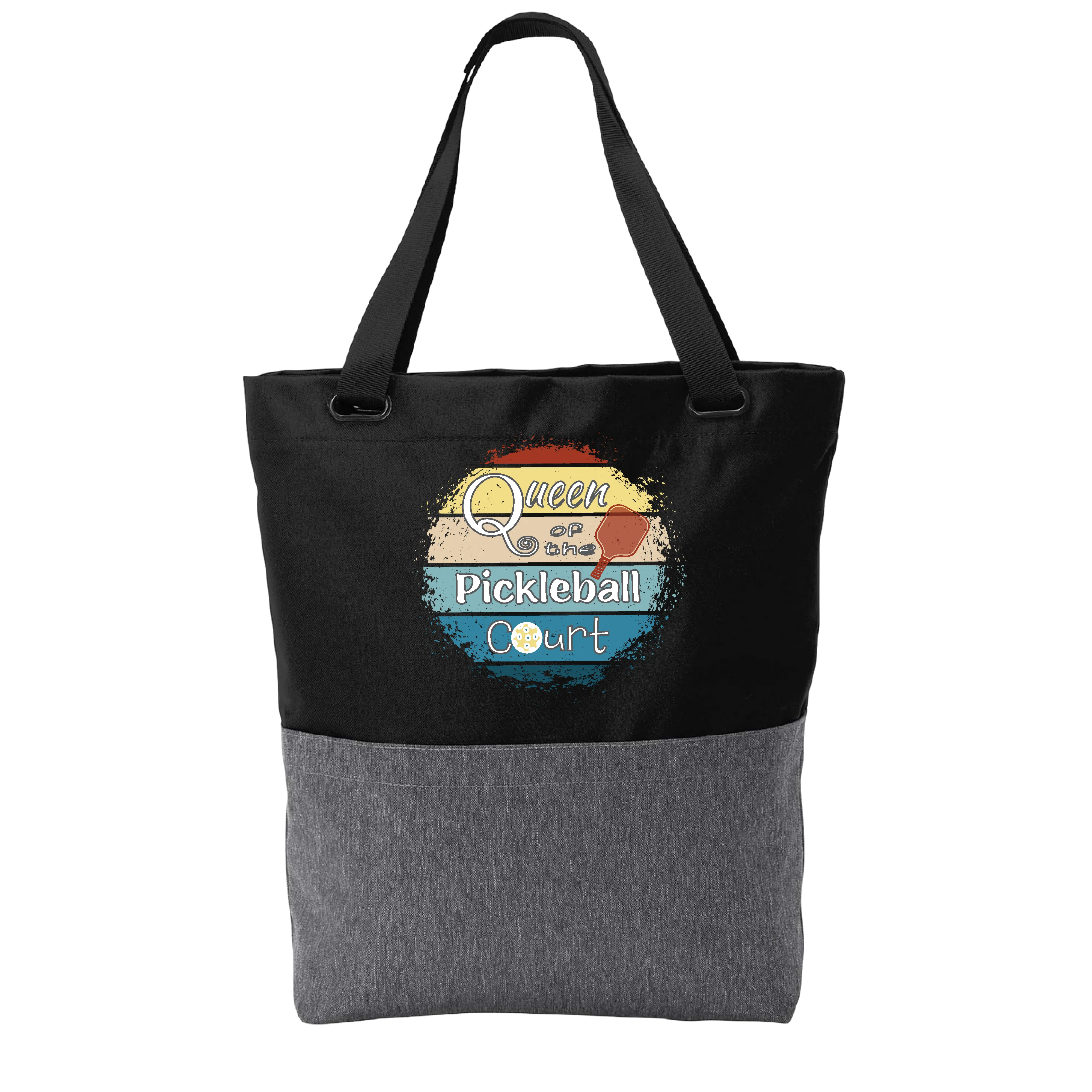 Queen of the Pickleball Court | Pickleball Sports Convertible Tote Bag | Medium Size Court Tote Bag