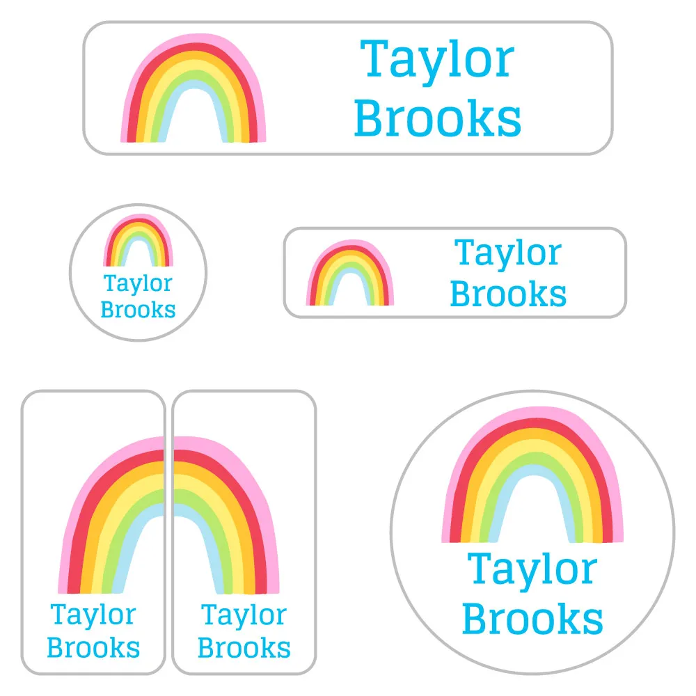 Rainbows Daycare Labels Pack