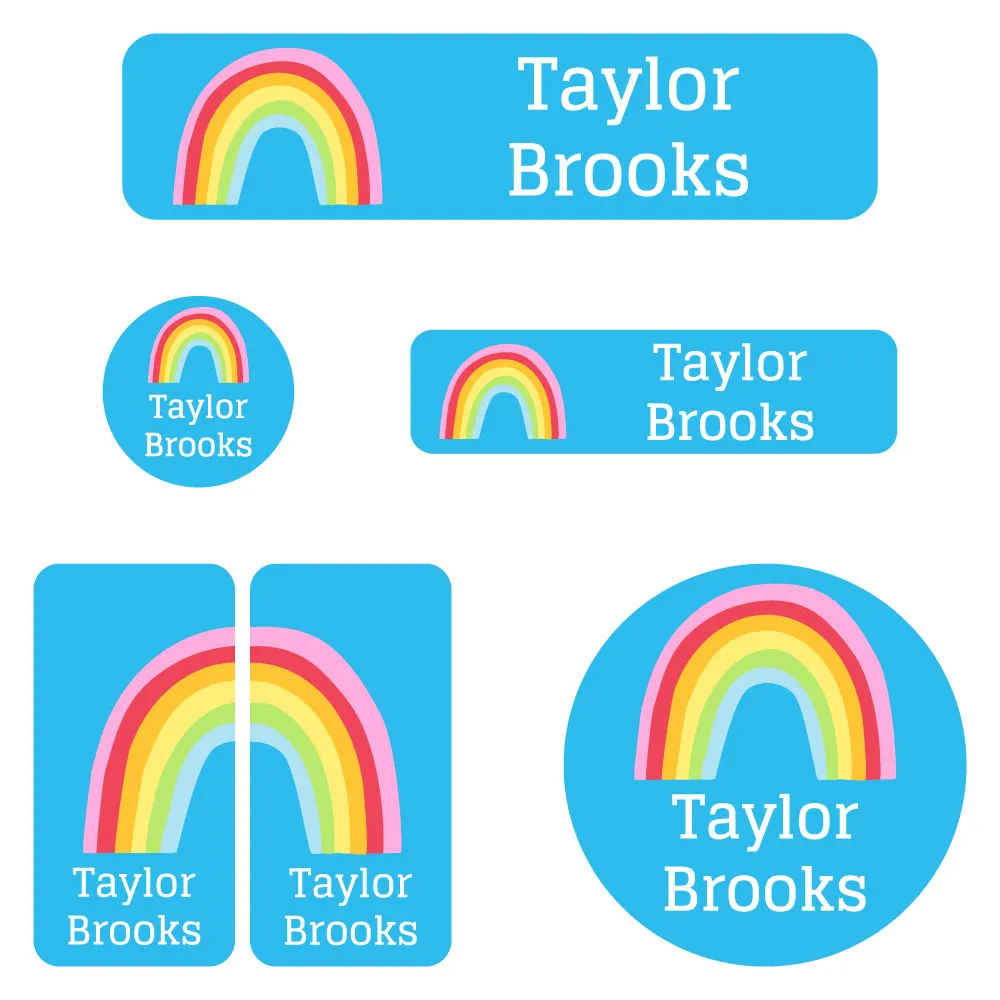 Rainbows Daycare Labels Pack