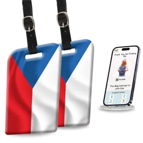 Smart Bag Security Tag - Czech Republic Flag [Pack 2]