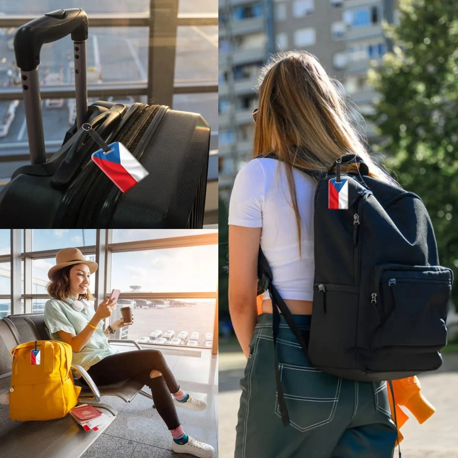 Smart Bag Security Tag - Czech Republic Flag [Pack 2]