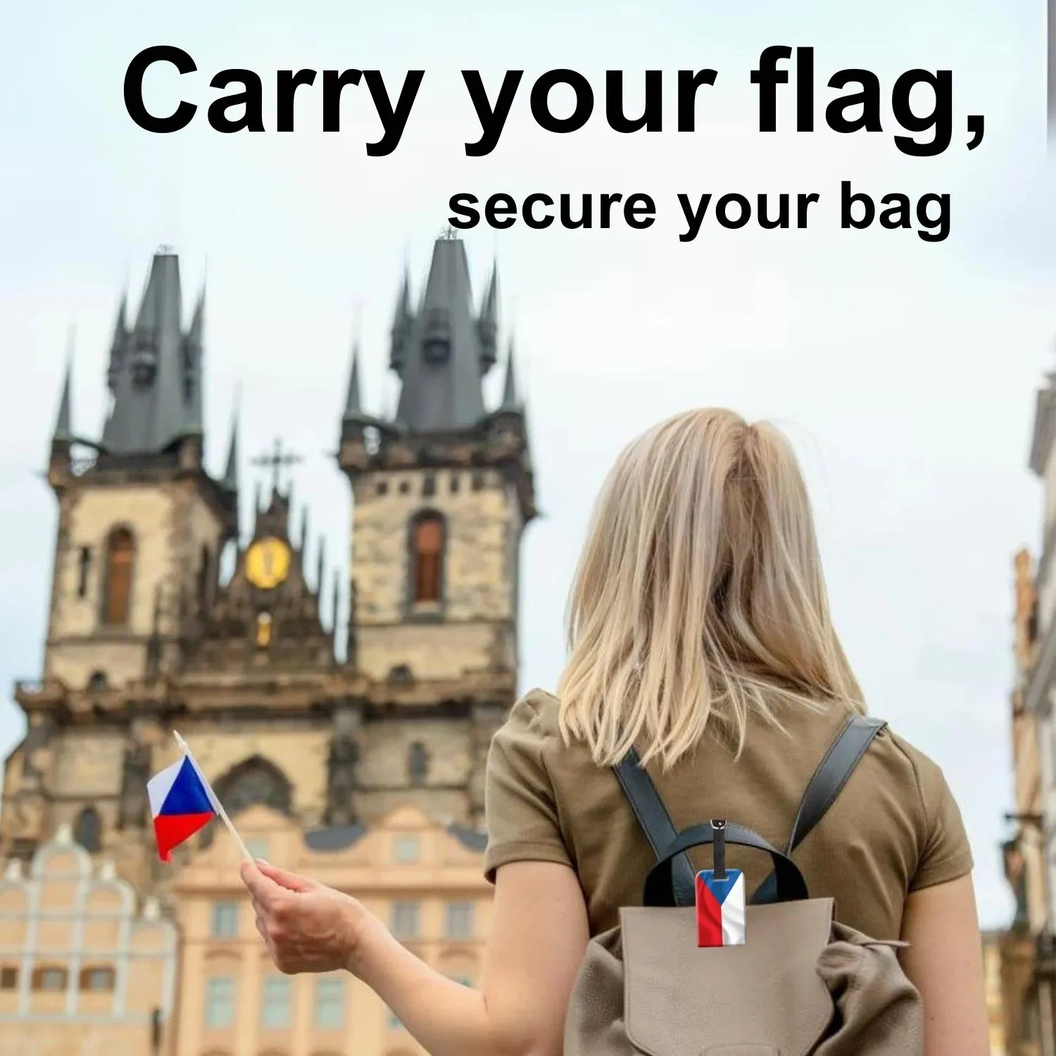 Smart Bag Security Tag - Czech Republic Flag [Pack 2]