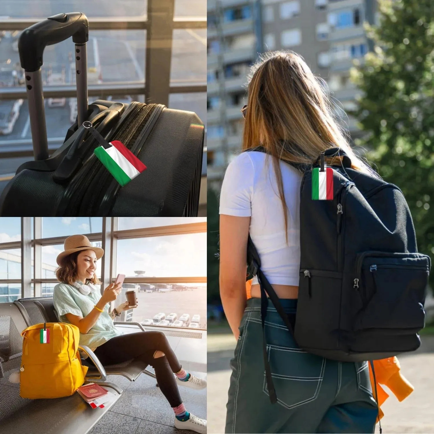 Smart Bag Security Tag - Italy Flag [Pack 2]