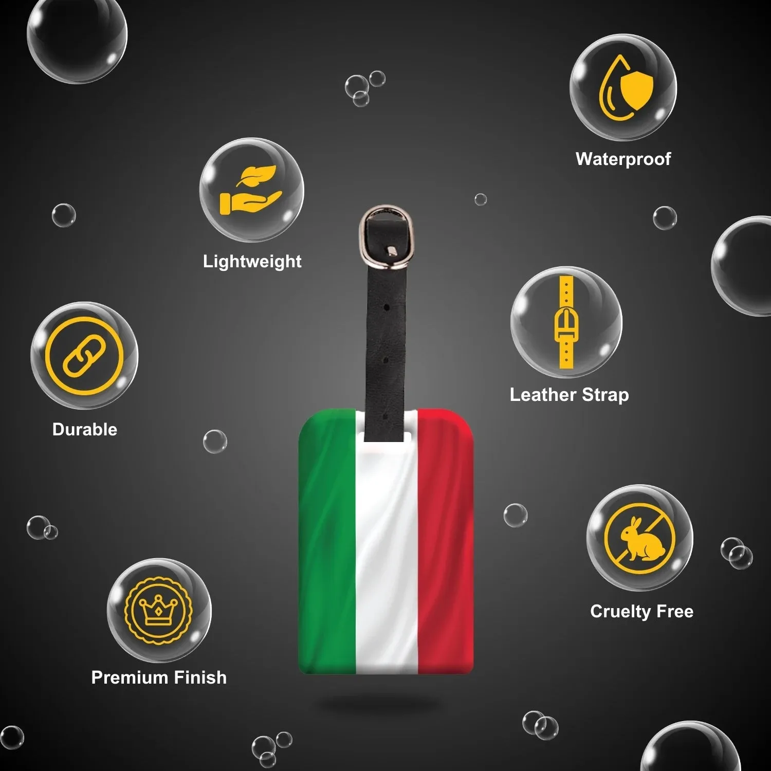 Smart Bag Security Tag - Italy Flag [Pack 2]